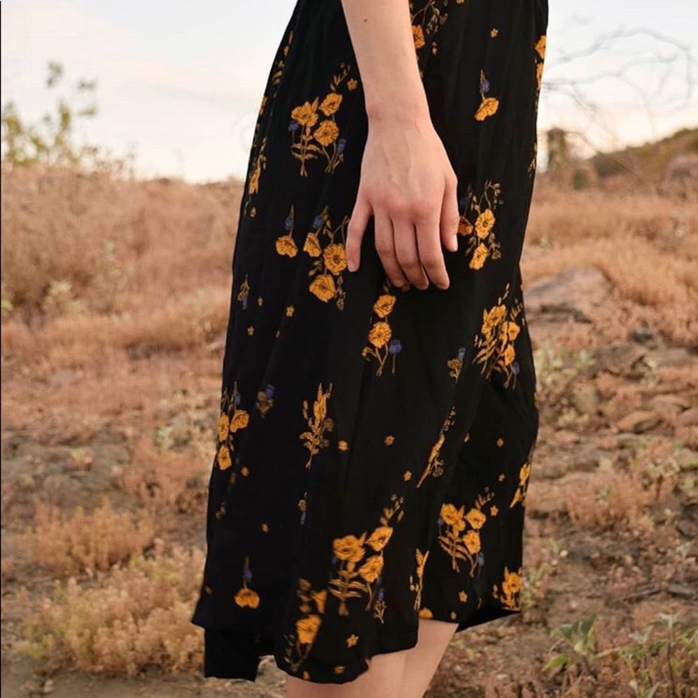 Black Wildflower Midi Skirt from Label by Three